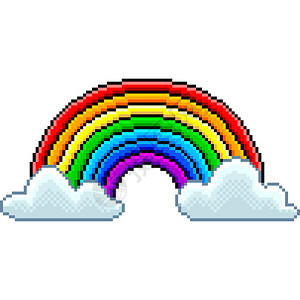 带云彩的像素彩虹详细介绍与图片