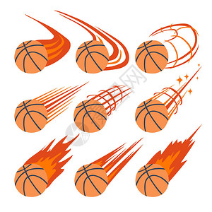 篮球设计矢量插图图片