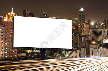 夜间户外广告的广告牌夜或广告牌空白广告街城市的路灯线屏幕图片