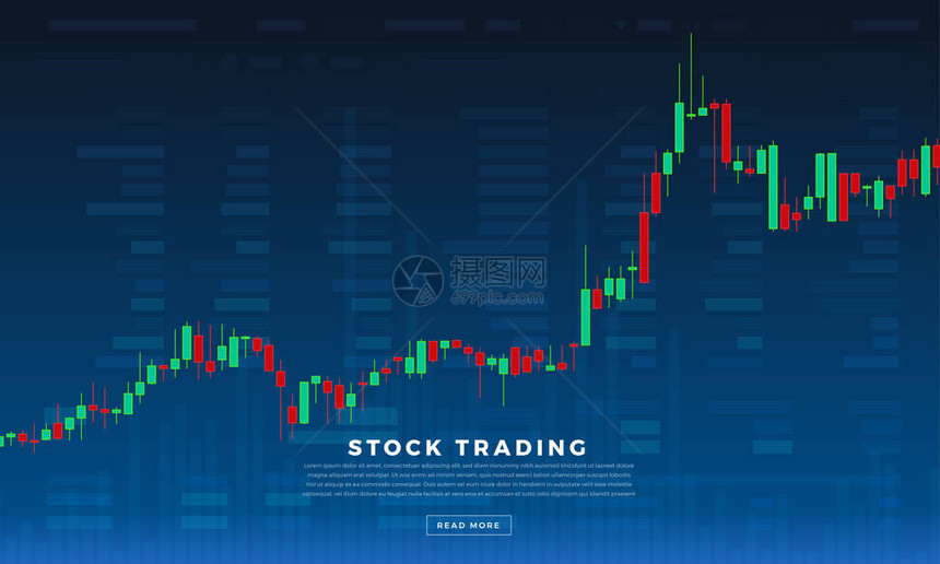 平面设计概念证券交易所和交易商金融市场业务图片