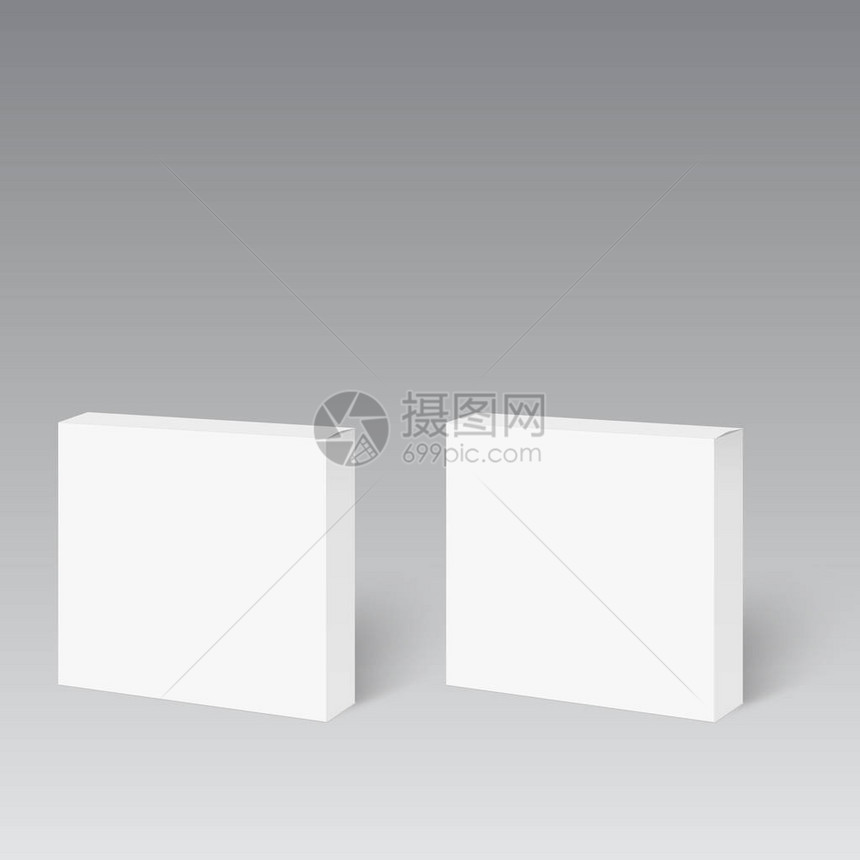 白纸或板箱包装向量图片