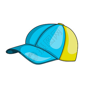儿童棒球帽图标服装卡通矢量插图图片
