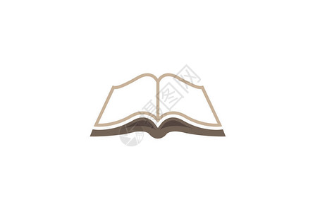 创意开放棕色书路标OpenBrownBookLogo符号图片