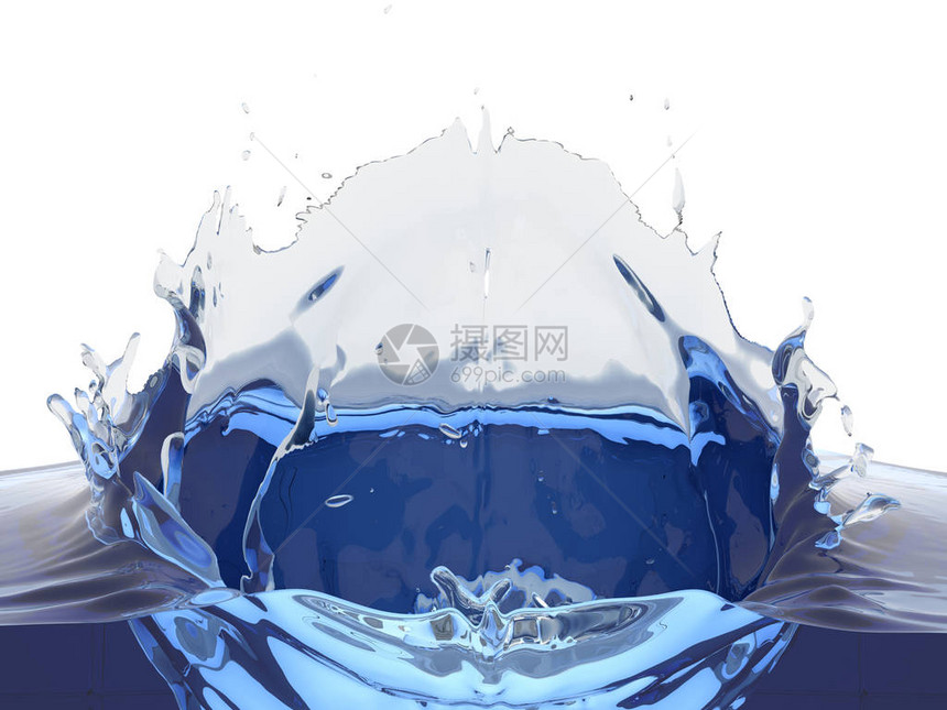 纯净水自然背景摘要3d表示插图3图片