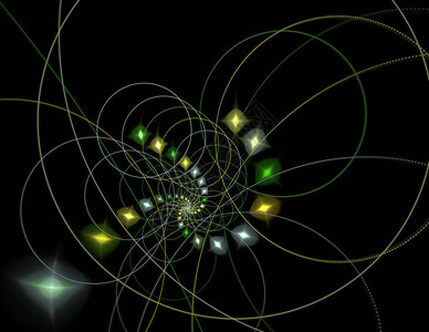 弦理论物理过程和量子理论量子纠缠抽象计算机在深色背景下生成现代分形设计抽象的分形颜色纹理数字艺术抽象形式和颜色抽象的背景图片