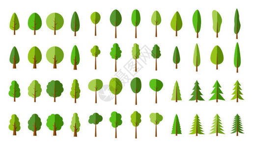 无缝模式绿色松树图片