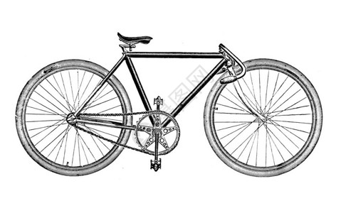 自行车的插图旧图像背景图片