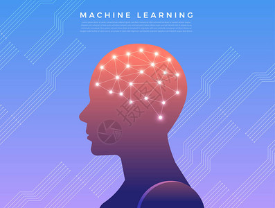 知谦让插图概念机器学习通过人工智能与技术分析数据和知设计图片