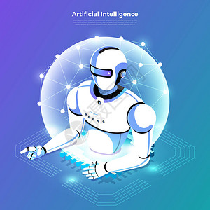 插图概念人工智能AI与智能大脑计算机和器连接设备一起使用的技术图片