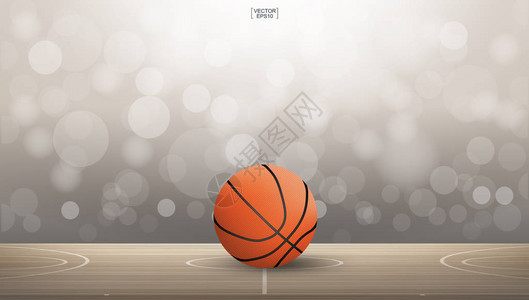 在篮球场的篮球场上浅色布基背景模背景图片