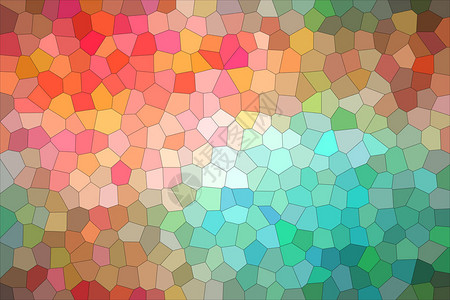 红色蓝色和绿色亮度的精美抽象图解小六边形图片