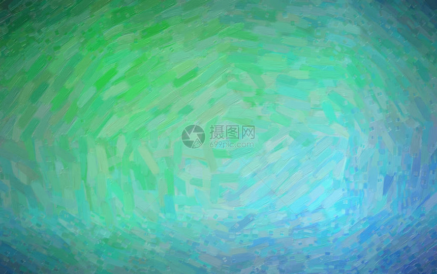 蓝色和绿色抽象油画背景插图Bl图片