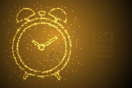 抽象闪光布OK赫恒星模式提醒钟形状数字提醒概念设计图解金色插图图片