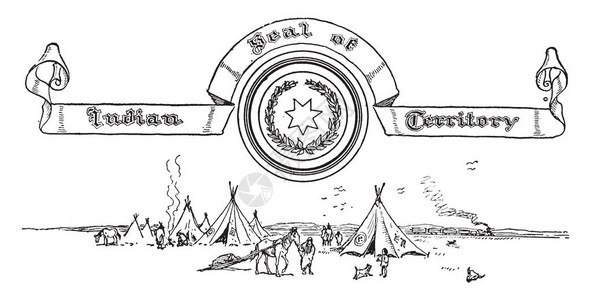 美国原住民领土的印章图片