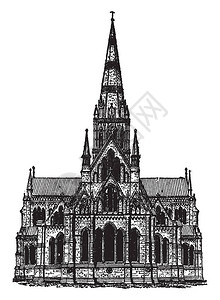 哥特式建筑索尔兹伯里大教堂图片