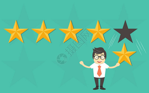 客户评级反馈星级质量工作背景图片