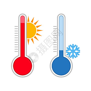 气象温度计测量冷热温度背景图片