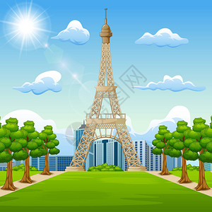 Eiffel铁塔地貌背景插图Eif图片