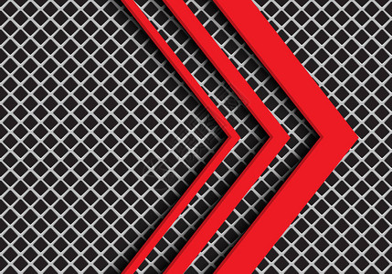 灰方网格设计中的红色箭头方向摘要背景图片