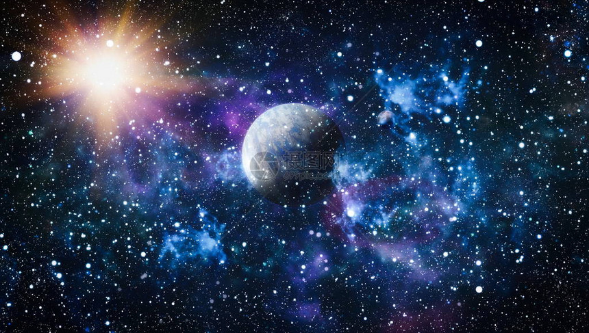 明亮的星云远星系抽象图像美国航天局提图片