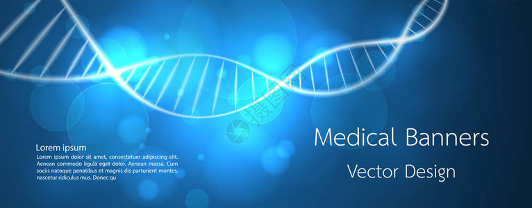 医疗DNA和技术背景背景图片