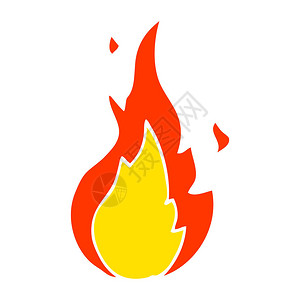 平面彩色插图卡通火焰符号背景图片