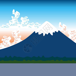 张掖平山湖大峡谷自然平山日本景观水湖插画