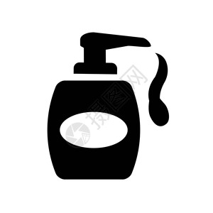 程潇液体肥皂图标来自卫生系列的白色背景上的时尚液体肥皂标志概念适用于网络应用程序移动应用程插画