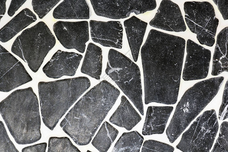 石地板装饰有各种几何马赛克图片