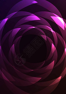橙色紫花瓣层深底花形拼图背景简单曲线模图片