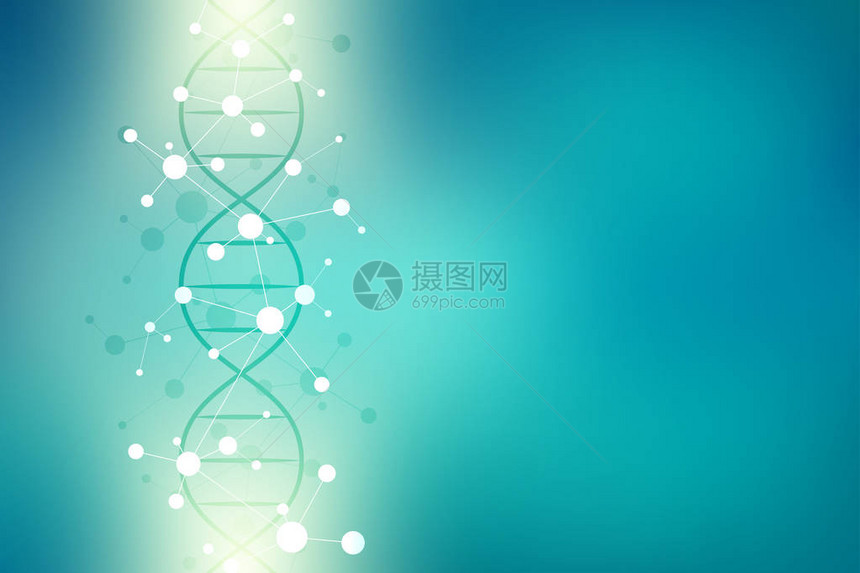 DNA链和分子结构基因工程或实验室研究医疗或科技设图片