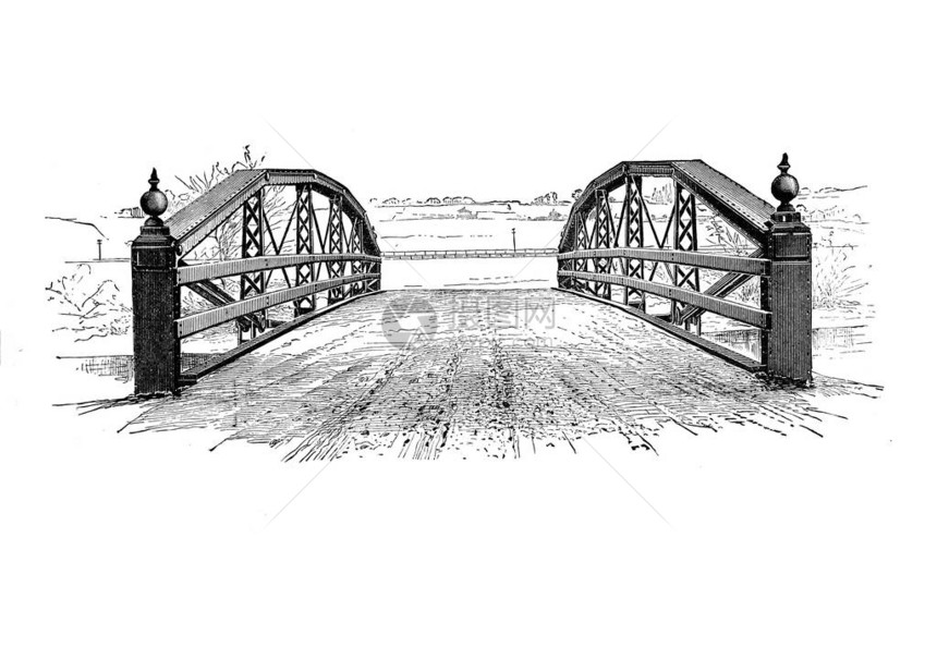 桥的复古形象图片