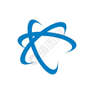原子核图标矢量Logo模版科学星背景图片