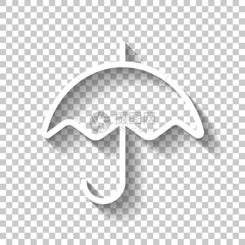 简单雨伞图标图片