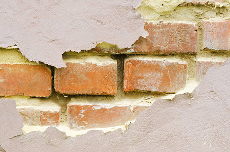 空的旧砖墙纹理彩绘仿旧墙面又脏臭的宽砖墙垃圾摇滚红石墙背景抽象网页横图片