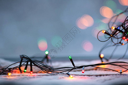丰富多彩的圣诞节灯光背景图片