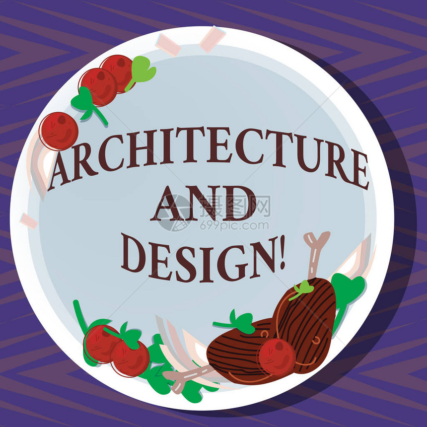 文字书写文本建筑和设计空白彩板上移动手绘羊排香草料樱桃番茄编写软件的一套程图片