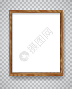 使用透明彩票背景的最小长方形空白木框Wooden背景图片