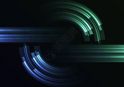 重疾绿通蓝色绿蓝抽象圆形背景数字重叠层线简单技术设计模板矢设计图片