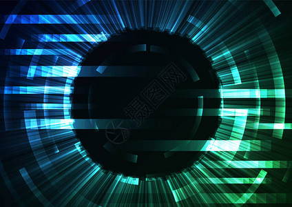 蓝色绿蓝抽象圆形背景数字重叠层线简单技术设计模板矢背景图片