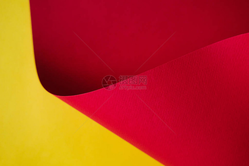 红色和黄色设计纸的抽象化单色纸图片