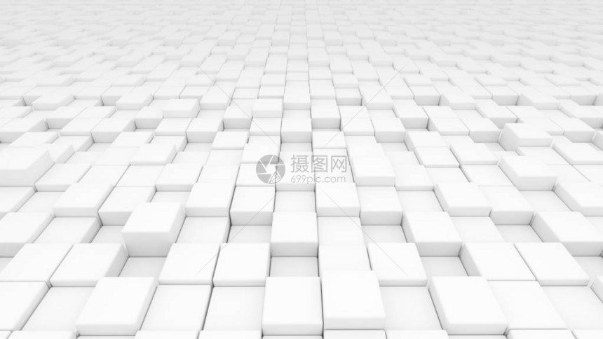 白色立方体的抽象地板图片