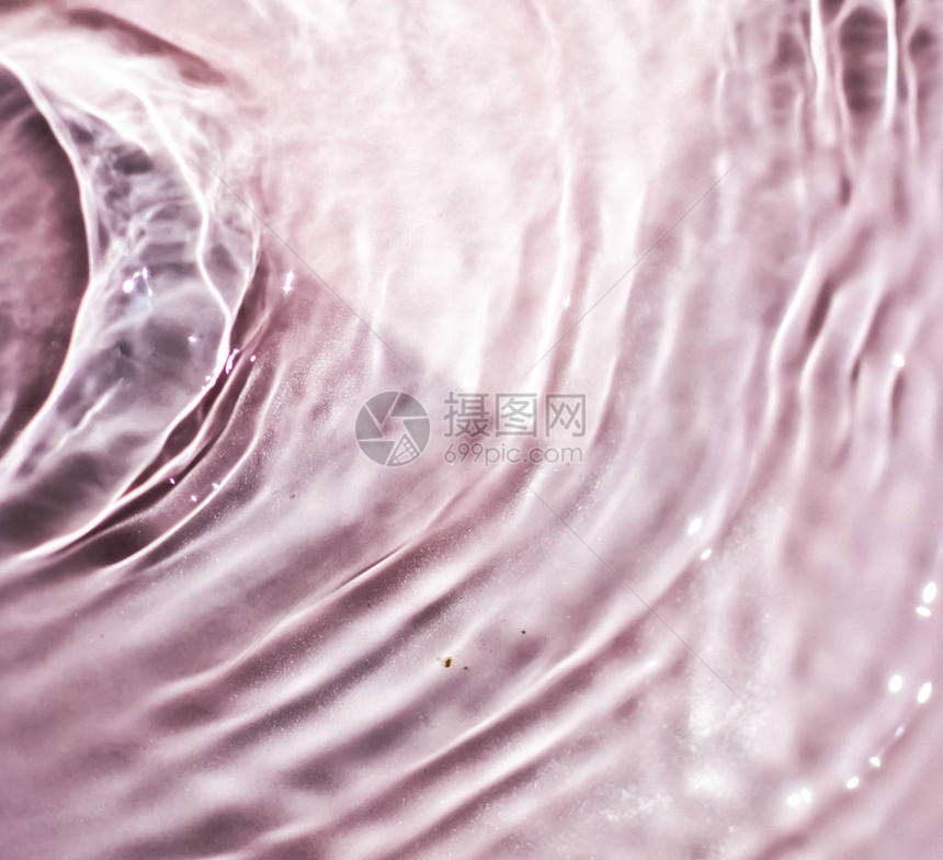 粉色流水纹理作为抽象背景多彩液体和创造设计概念图片