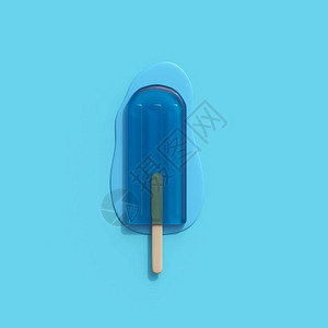 蓝色的冰淇淋蓝背景的梅子图片