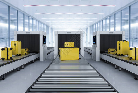 T3航站楼3台3D送货扫描仪机在场设计图片