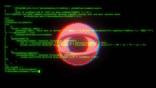间谍黑客用加密的编程安全黑客代码数据流显示插图背景新数字母编码技术快乐4背景图片
