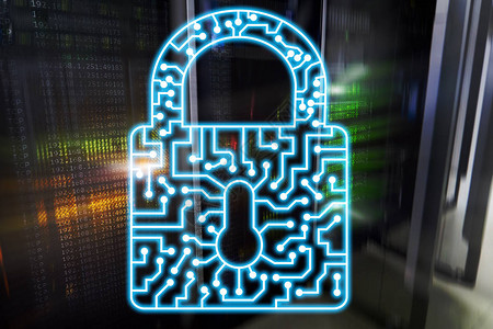 网络安全锁图标信息隐私数据保护互联图片