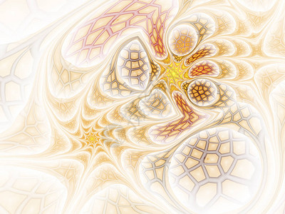 抽象错综复杂的螺旋装饰与闪发光的形状幻想旋转网格分形设计迷幻数字艺术图片
