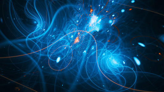 物质轨迹和反物质轨迹计算机生成抽象背图片