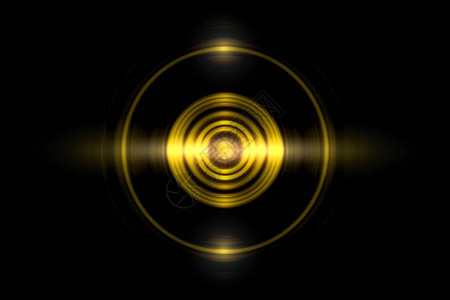 黑底声波振动的音波光亮效应金形图片